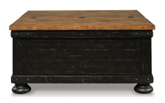 Black/Brown Split Lift-Top Coffee Table, product view 4 - 4