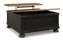Black/Brown Split Lift-Top Coffee Table, product view 5 - 5