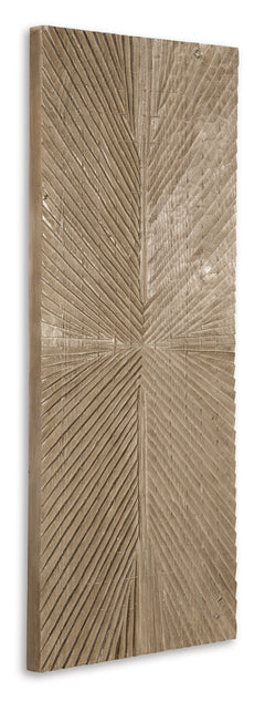 Distressed Brown Lenora carved wood wall decor, product view 2 - 8
