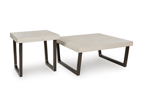 Westenfort Espresso and Faux Cement 2-Piece Coffee and End Table Set