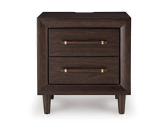 Merlot, full front view of nightstand - 3