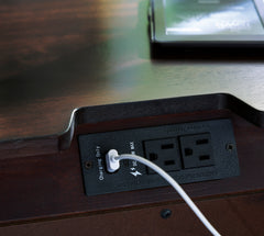 Merlot, AC outlet and USB charging detail - 4