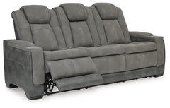 Slate, complete sofa with footrests extended - 6