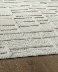 Ivory 92" x 117", pile and edge detail - 3