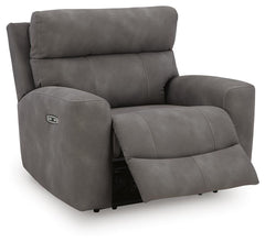 Slate, alternate full recliner view with headrest adjusted - 8