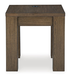 Warm Brown Wireless Charging End Table, product view 2 - 2