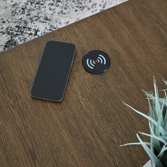 Warm Brown Wireless Charging End Table, product view 6 - 6