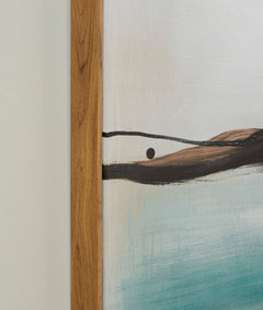 Teal/Orange/Black Brunonia wall art, product view 4 - 4