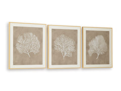 Taupe/White Hendridge wall art set, product view 2 - 2