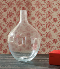 Clear 14.5-inch height vase, full product view - 7