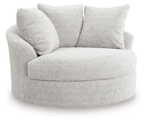 Arctic Oversized Swivel Chair with Reversible Back Cushions
