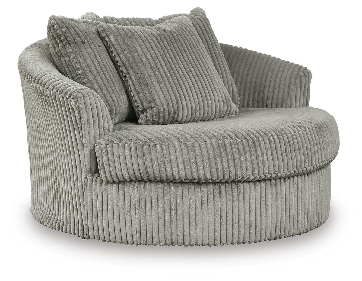 Fog, complete corduroy swivel chair with included pillows