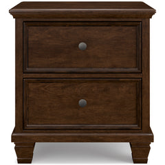 Brown, full front view of nightstand - 3