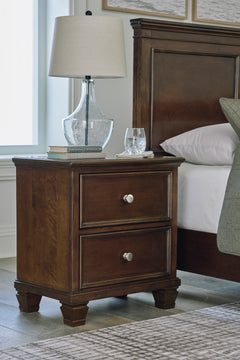 Brown, nightstand in room setting - 5