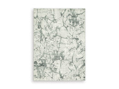 Gray 60" x 84.38", complete rug product view - 5