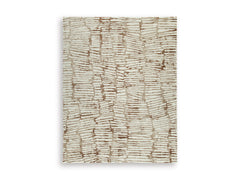 Cream/Tan/Rust 94.5" x 118.5", complete rug product view - 1