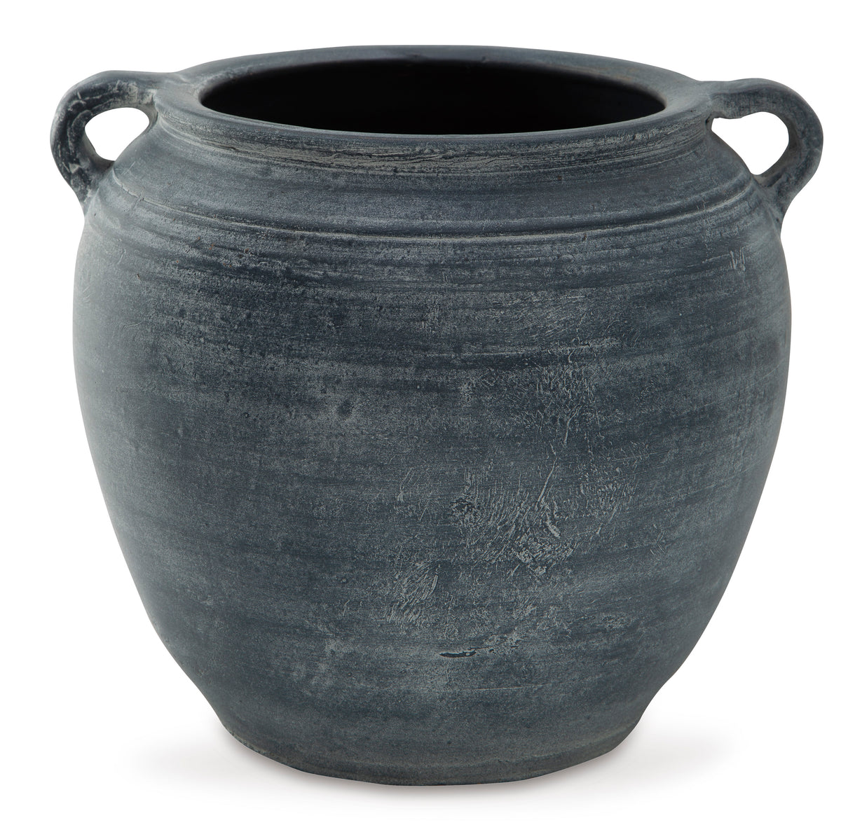 Distressed Blue decorative vase, full product view