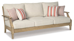 Beige Sofa with Cushion, full product view - 1