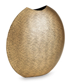 Antique Gold Finish Iansboro 15.13-inch vase, full product view - 6