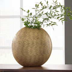 Antique Gold Finish Iansboro 15.13-inch vase, product view 5 - 10