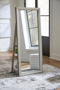 Champagne Floor Standing Mirror/Storage, view 4 - 4