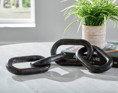 Distressed Black distressed black decorative sculpture, full product view - 5