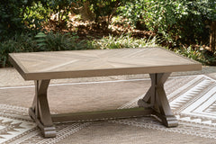 Beige, outdoor coffee table alternate patio view - 4