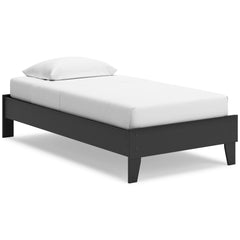 Black / Twin, platform bed shown with mattress and bedding, not included - 40