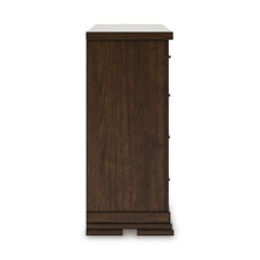 Medium Brown, full side view of dresser - 4
