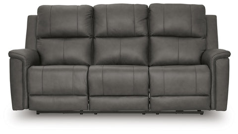 Leather-Match Power Reclining Sofa in Anchor or Espresso