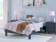 Navy Blue / Full, platform bed in room setting; mattress, headboard and accessories excluded - 5