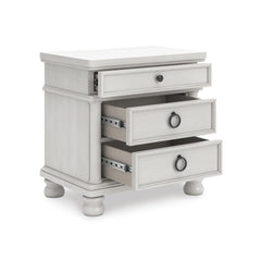 Antique White / Nightstand, drawers open - 2