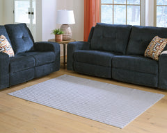Gray 60.5" x 83.75", room view; furniture excluded - 6