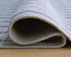 Gray 60.5" x 83.75", rolled rug backing detail - 8