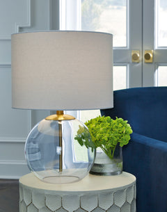 Clear/Brass Finish table lamp, product view 2 - 2