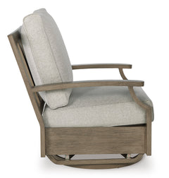 Brown/Beige Swivel Glider Chair w/Cushion, product view 5 - 4