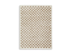 Taupe/Ivory 63" x 84", complete rug product view - 5