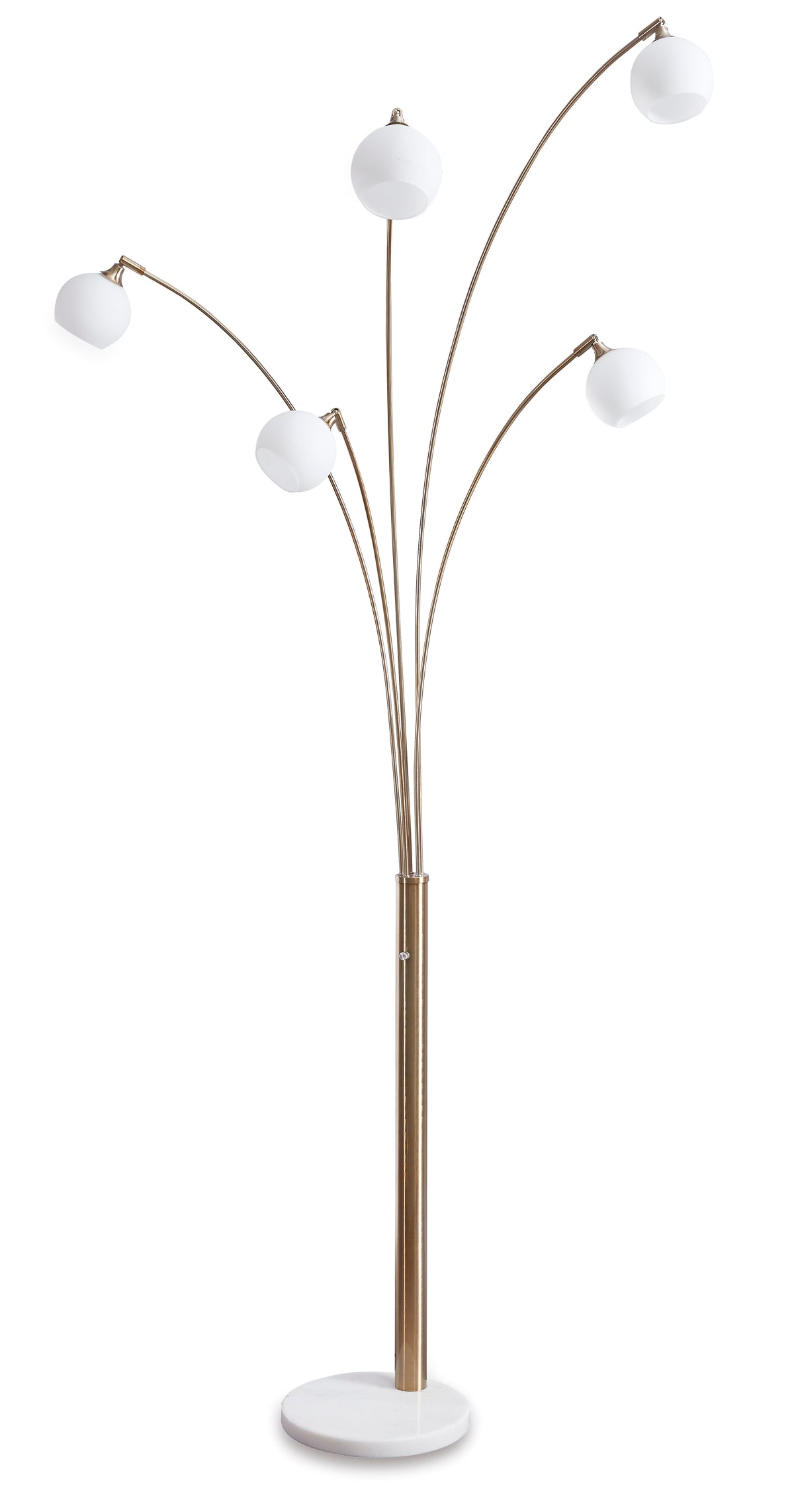 Champagne/White floor lamp, full product view