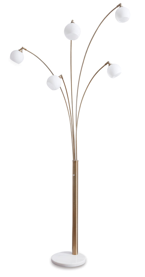 Taliya Champagne Five-Light Arc Floor Lamp