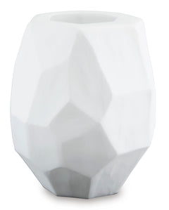 White decorative vase, full product view - 1