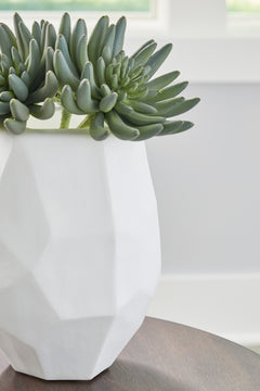 White decorative vase, product view 4 - 4