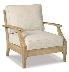 Beige Lounge Chair w/Cushion (1/CN), full product view - 1