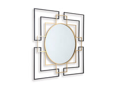 Black/Gold Finish accent mirror, product view 2 - 2