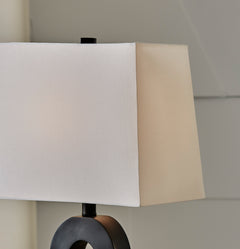 Black Markellton set of two table lamps, product view 5 - 5