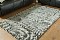 Black/Ivory 59" x 84", room view; furniture excluded - 6