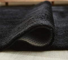 Black 60.25" x 84.25", rolled rug backing detail - 8