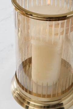 Amber/Gold Finish 10.5-inch height candle holder, product view 3 - 3