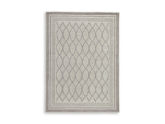 Gray 61.63" x 86", complete rug product view - 9