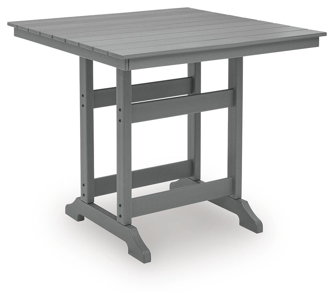 Dark Gray, full counter table angled view
