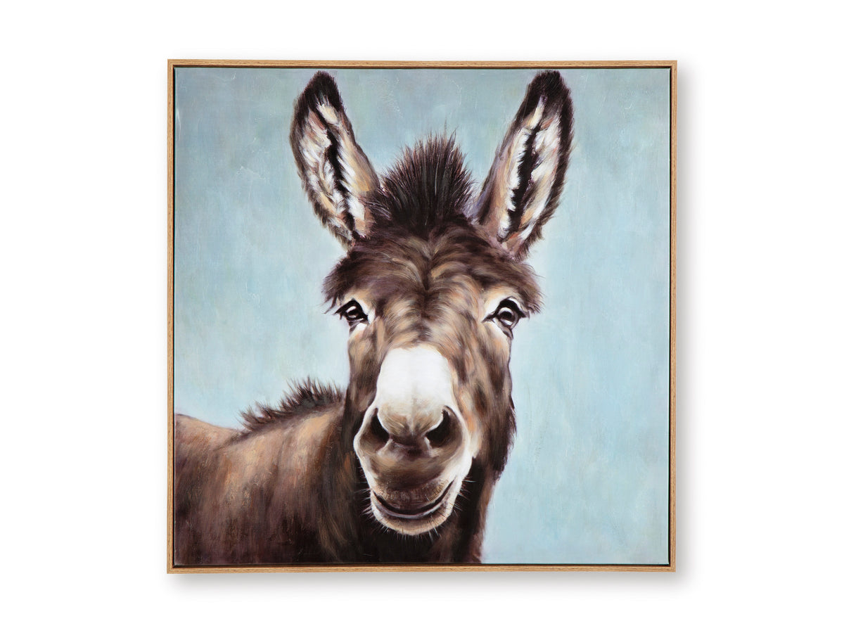 Brown/Blue/White Landerton wall art, full product view